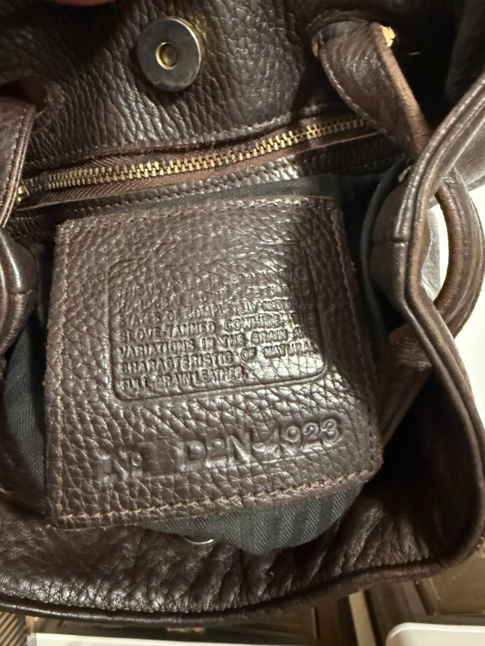 Coach Vintage Dark Brown Bucket Drawstring Leather Purse Bag 4923 Crossbody - Picture 4 of 14